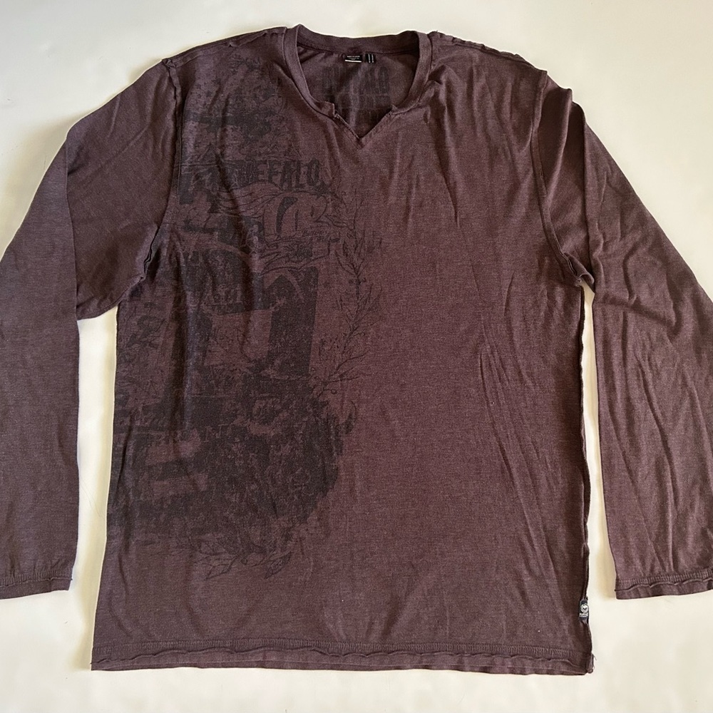 Buffalo David Bitton Graphic Long Sleeve T Shirt Sz. XL